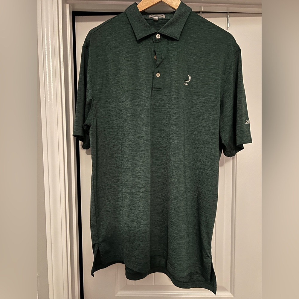 EUC Peter Millar Summer Comfort Polo size Large - heather dark green